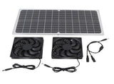 Solar Powered Dual Fan Kit 16W Monocrystalline Solar Panel with Aluminum Frame Solar Exhaust Fan for V1294-YM0901-3111250057811
