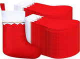 100 Pieces elt Christmas Stockings 15 Inch Party avors Stockings Xmas Decoration Stocking Rustic V1259-DP01-F-502