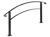4-Steprail Fits 1 or 4 Steps Matte Black Stair Rail Wrought Ironrail with Installation Kit V952-4FTHWTYFSBLACK001V0