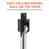 Long Handle Breaker Bar Ratchet Wrench with Ergonomic Grip for Stuck Nut Release V1366-AZ2-W-18439