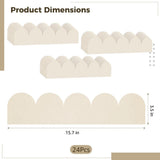24PCS Unfinished Scalloped Wood Trim, Decorative Scalloped Edge Wood Molding for DIY Craft Projects, V1369-AZ3-W-08884