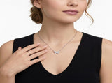 Elegant Butterfly Moissanite Pendant Necklace with Shimmering Crystals, Hypoallergenic Silver-Tone V1341-ZY-7U4NXBAM-MOISSANITE-PREMIUMS925
