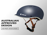 VALK Retro Bike Helmet, 56-61cm S, M, L Universal Dial Fit System, Shadow Navy V219-BIKHLMVANS5A