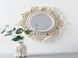 Wall Mirror Decor Round Hanging Wall Art Decoration for Bedroom Nursery Living Room Apartment Office V1366-AZ2-W-20047