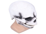 Halloween Scary Skull Mask Adult Full Head Latex Skull Helmet Glowing Eyes with Moving ChinWhite V1294-YM0523-3117210187811