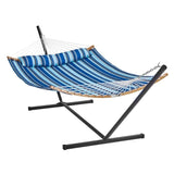 Two Person Hammock with Stand Included, Double Hammock with Curved Spreader Bar and Detachable V952-HFDCLBSTWTXHK0YP9V0
