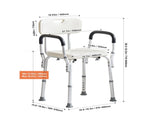 Shower Chair, Shower Seat with Back, Adjustable Height Shower Stool, Shower Chair for Inside Shower V952-LYYFXFLHJPESAQLY8V0