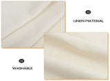 Beige Embroidered Linen Fabric for Sewing, Crafts, Projects, Reusable Material for Home Decor and V1192-AZ-W-22352