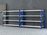 Giantz 4Mx2M Garage Shelving Warehouse Rack Blue WR-F-20206-200BG-ABCX2