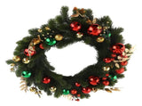 50cm Xmas Wreath Artificial Decorative Front Door Hanging Wreath with Light for Holiday Home Decor V1294-YM0901-240713FB01-4