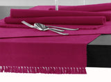 Hoydu Cotton Ribbed Table Runner 45cm x 200cm - FUSCHIA V442-GNA-TABLER-RIBBED-200CM-FUSCHIA
