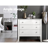 Artiss 3 Chest of Drawers - BRITTANY White FURNI-P-LBOY-3D-WH-AB