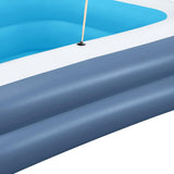 Bestway Kids Inflatable Pool Above Ground Splash Pool with Sunshade 254x178cm BW-POOL-KID-SQ-54449