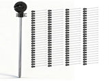 Giantz Electric Fence Ring Insulators 100pcs Stand off Screw in Insulator Black SFC-LOCK25-100