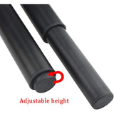 (25-42 cm, black) Set of 4 sturdy adjustable metal furniture legs V1188-XJCJ-98389