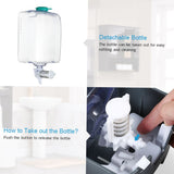 1000ml Wall Mounted Soap Dispenser Shower Gel Liquid Shampoo Dispenser Holder for Business Public V1294-YM0901-H24402W
