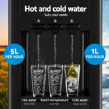 22L Devanti Water Cooler Dispenser Bench Top 3 Taps Chiller Filter Purifier Three Taps Balck WD-1103-22L-BK