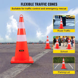 Safety, 10PCS 28" Traffic, PVC Orange Construction, 2 Reflective Collars Traffic V952-AQZYCQHSB2810FZ5BV0