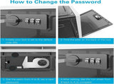 Large Capacity Medication Lock Box, Fridge Lock Box for Medicine Safe, Locking Medicine Box with V1192-AZ-W-9900