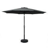 Instahut Outdoor Umbrella 3m Base Beach Pole Garden Tilt Sun Patio UV Black UMB-POLE-3-TIL-BASE-BK