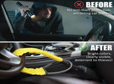 Steering Wheel Lock With Steel Cable And PVC Cover, High Visibility Anti Theft Car Security For Most V1237-ZY-807-138