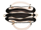 White Tote Bag Women'S Handbag Leaf Charm Bag Stylish Women'S Bag Designer Tote - Black - Size V1347-945-04108-BLK-26-13-18