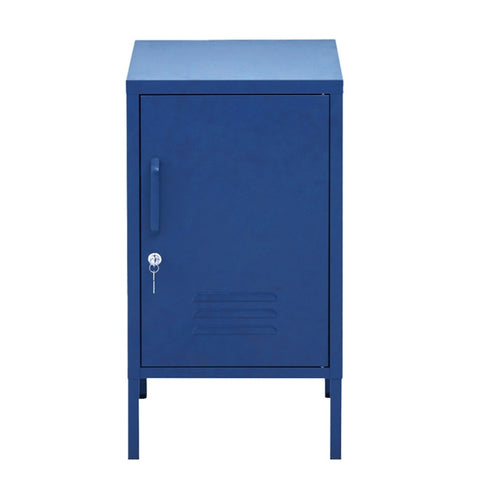 Artiss Bedside Table Metal Cabinet - Blue AI-LOCKER-SH-BL