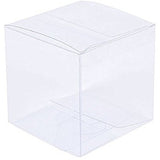 50 Piece Pack -PVC Clear See Through Plastic 15cm Square Cube Box - Large Bomboniere Product V382-50PVC15X15X15