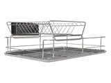 Dish Drying Rack Space Saving 2 Tier Dish Rack for Kitchen Counter Stainless Steel Dish Drainer with V1294-YM0901-3117250024511