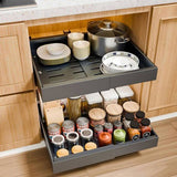 CARLA HOME 2 Pack Pull Out Cabinet Organizer Expandable for Cabinets with Adjustable Slide Out LSB-36209