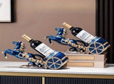 Freestanding Luxury Wine Rack, Stable Partitioned Storage, Hand-Carved "Success at First Attempt" V1232-MDCGJJ002