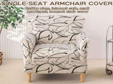 T Elastic Armrest Chair Cover Printed Armrest Chair Cover Modern Soft Single Sofa Cover Washable V1192-AZ-W-25102