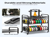 3D Printer Filament Storage Rack, 3 Tier Heavy Duty Storage Shelf, Rolling Filament Spool Holders V952-3DDYSNJYDSSCCI04J001V0