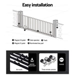 Lockmaster Automatic Sliding Gate Opener Kit 20W Solar Electric 4M 600KG GO-SLIDE-M01-20W-SOLAR