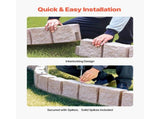 Fake Stone Landscape Edging1190 x 100 x 155mm Lawn Edging Fade-Resistant Brown V952-RZSPZZCCZS0081JN2V0