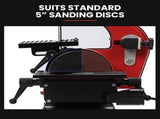 BAUMR-AG Bench Vertical Belt and Disc Sander Combo, 25mm Linisher, 125mm Sanding Disc, Brushless V219-SNDBELBMS45A