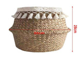 Natural Woven Straw Basket Foldable Woven Storage Basket Plant Straw Basket V1294-YM0717-10183711
