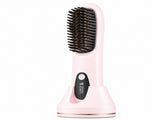 Pink 4D Straight Hair Comb and Negative Ionic Styler with Dual MCH Ceramic Fast Heating, Anti-Scald V888-ELOSUNG55162-1