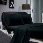 1000TC Ultra Soft King Single Size Bed Black Flat & Fitted Sheet Set V493-AKSS-05