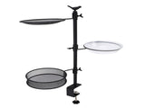 Deck Bird Feeder for Railing Mount Detachable Outdoor Balcony Three Trays Bath Fence V1294-YM0901-3111240176111