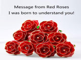 24K Gold Plated Rose, Dried Flower Kit with Gift Box and Display Stand, Rose Red V1237-ZY-203-0106