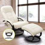 PU Leather Deluxe Massage Chair Recliner Ottoman Lounge Remote V63-771965