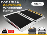 Kartrite Aluminium Wheelchair Ramp 2FT Mobility Ramp with High Grip Surface Safety Side Rails L RAM-WCR-R03-2FT
