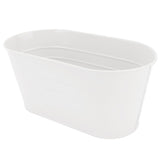 Hanging Flower Planter Iron Bucket Flower Pot Holder with Detachable Hook for Garden DecorWhite V1294-YM0901-3111210139011