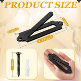 12-Piece Skull Wall Hook Set - Black Steel Hook for Decoration - Includes Mounting Kit V1188-ZXY-131-269