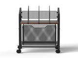 Artiss Mobile File Cabinet Rolling with Locking Wheels Wood Top Compact Storage Organiser Black FC-MESH-1D-BK