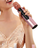 Multifunctional Wireless Bluetooth Karaoke Microphone Pink V1263-JX-6968-2