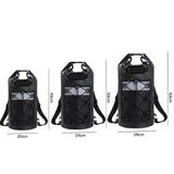 Roll-Top Backpack Dry Bag with Handle for Fishing Boating and Camping Black - L V1308-DSZKI-275-3