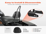 Motorcycle Backrest Sissy Bar, Compatible With Harley-Davidson Dyna Street Glide Road Glide Road V952-MTCCKKBJDKBJF2LB4V0