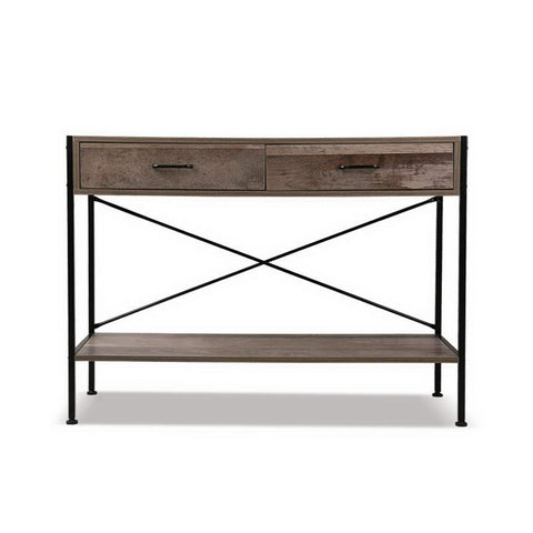 Artiss Console Table 2 Drawers Walnut Marconi FURNI-G-IND-DESK-01-WD